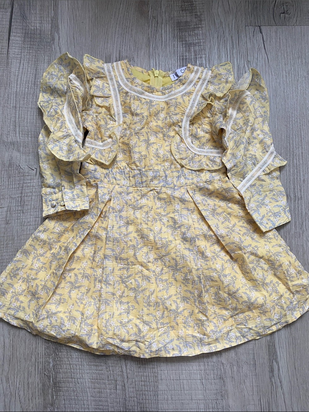Cynthia Rowley Yellow Floral Ruffle Dress for Girls